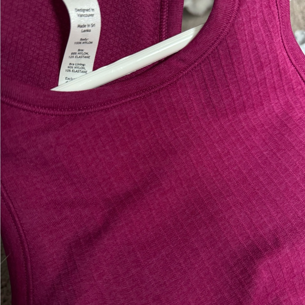 Lululemon Fuchsia Racerback Top - Picture 3 of 3